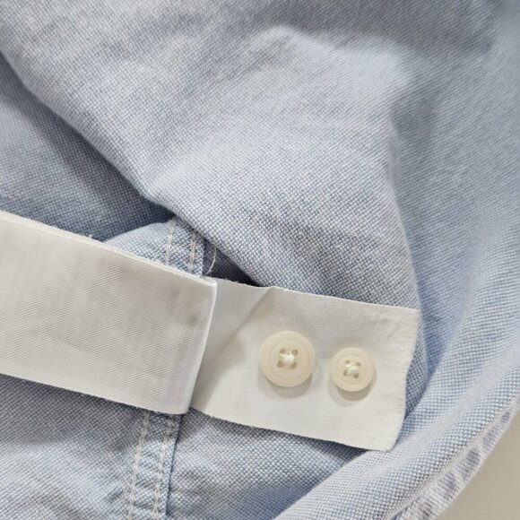 American Eagle Shirt Mens L Blue Collared Button Down LS Cotton Western Preppy - Picture 14 of 16